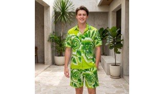 Men Shirt for Summer Rayon Hand Painted